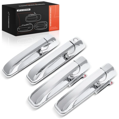 4 Pcs Upgraded Chrome Finish Exterior Door Handle