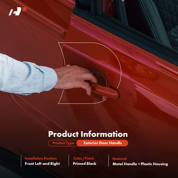 2 Pcs Front Upgraded Metal Exterior Door Handle Primed for Chevy Colorado 2015-2022