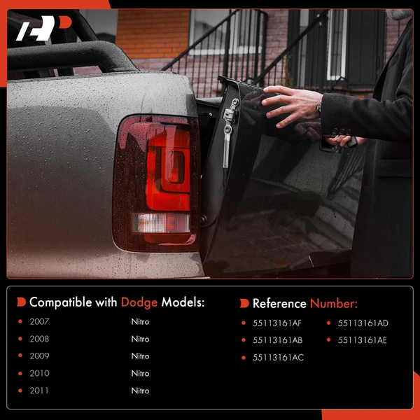 Rear Driver or Passenger Chrome Tailgate Handle for Dodge Nitro 2007-2011