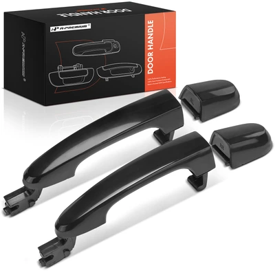 2 Pcs Rear Black Exterior Door Handle