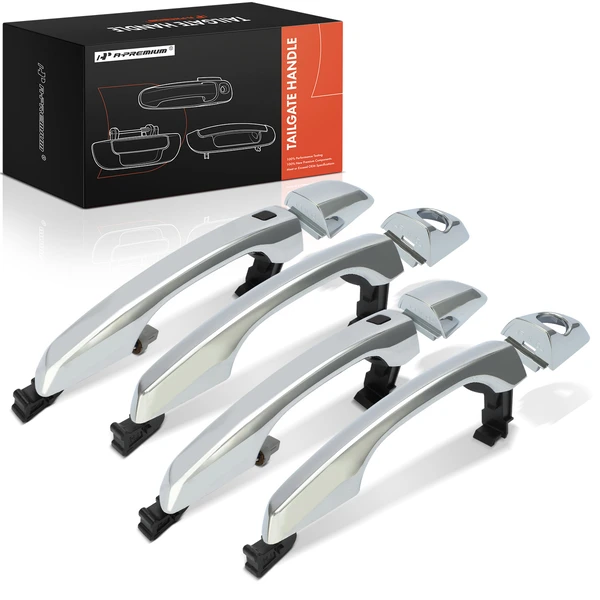 4 Pcs Front & Rear Chrome Exterior Door Handle for Hyundai Elantra 2017-2020