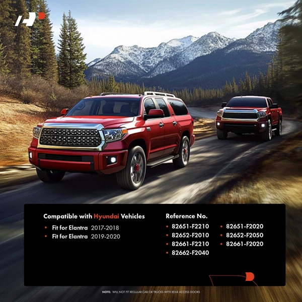 4 Pcs Front & Rear Chrome Exterior Door Handle for Hyundai Elantra 2017-2020