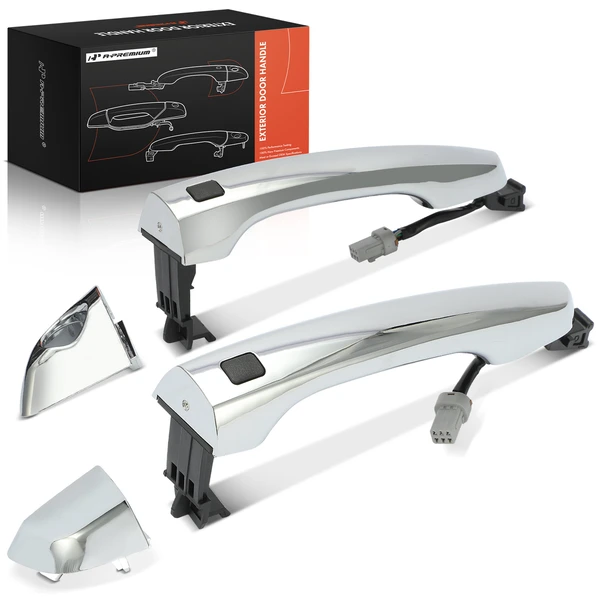 2 Pcs Front Chrome Exterior Door Handle for Hyundai Elantra 2017-2020