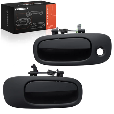 2 Pcs Front Black Exterior Door Handle