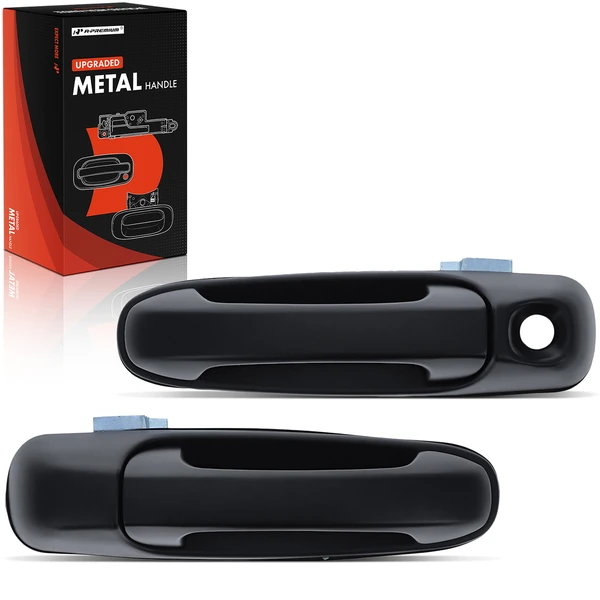 2 Pcs Front Upgraded Metal Exterior Door Handle with Keyhole for Jeep Grand Cherokee