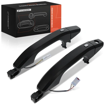 2 Pcs Primed Black Exterior Door Handle