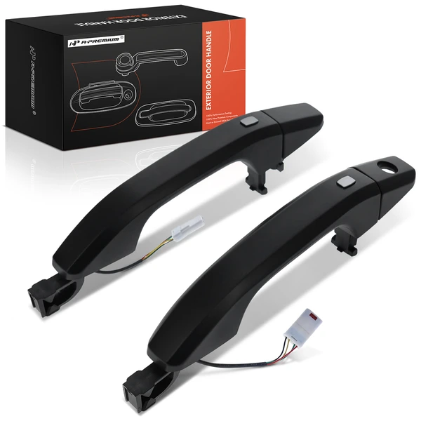 2 Pcs Primed Black Exterior Door Handle for Chevy Silverado GMC