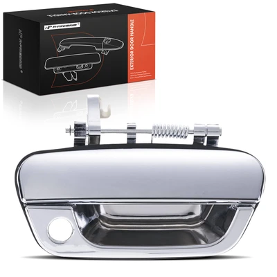 Front Passenger Chrome Exterior Door Handle with Keyhole