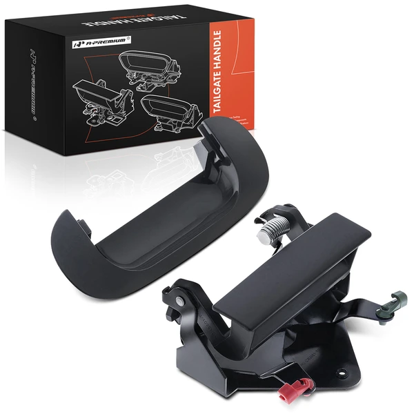 2 Pcs Tailgate Black Tailgate Handle & Handle Bezel for Dodge Ram 2500 Ram 3500
