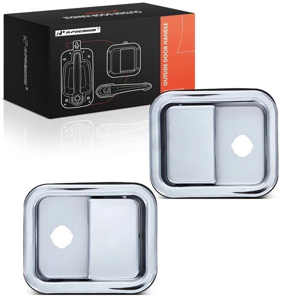 2 Pcs Driver & Passenger All Chrome Exterior Door Handle for 1987-2002 Mack MR