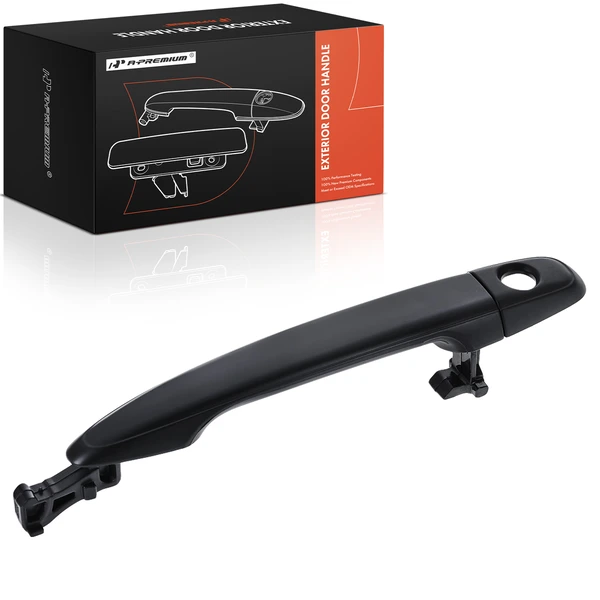 Front Driver or Passenger Smooth Black Exterior Door Handle for 2005-2010 Toyota Tacoma