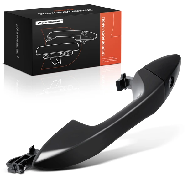 Front Driver Black Exterior Door Handle with Keyhole for Toyota Corolla 2014-2019