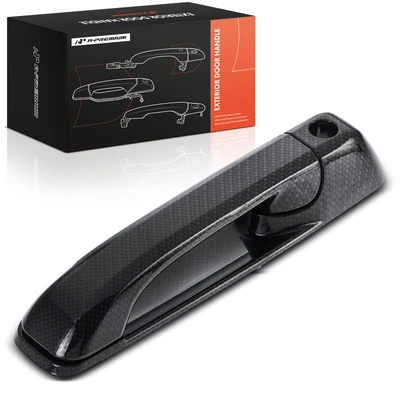 Front Driver Carbon Fiber Look Exterior Door Handle with Key Hole