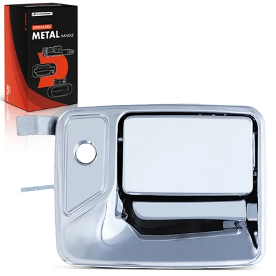 Front Passenger Chrome Outside Handle with Keyhole