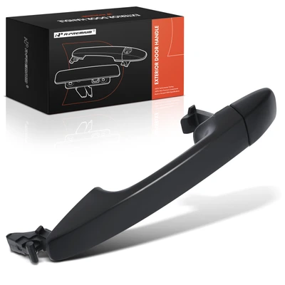 Rear Driver or Passenger Black Exterior Door Handle with Cover