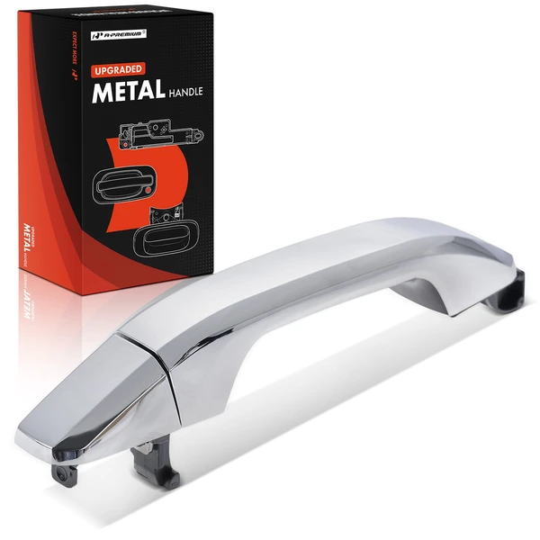 Rear Upgraded Metal Exterior Door Handle Chrome for Chevrolet Silverado 1500 GMC