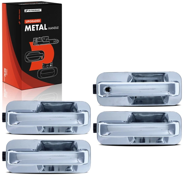 4 Pcs Front & Rear Upgraded Metal Exterior Door Handle for Ford F150 Crew Cab Pickup