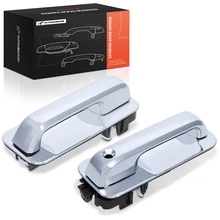 2 Pcs Front Driver & Passenger Exterior Door Handle with Key Hole for 2015-2020 Ford F-150