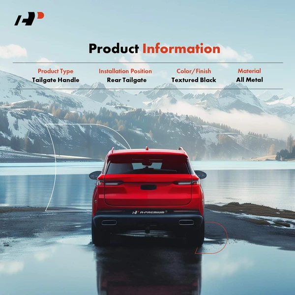 Rear Upgraded Metal Tailgate Black Handle with Keyhole for Chevy Silverado 1500 07-13 GMC