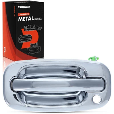 Front Driver Upgraded Metal Chrome Exterior Door Handle for 2002-2006 Chevrolet Avalanche 1500