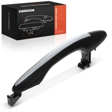 Rear Driver or Passenger Black & Chrome Exterior Door Handle