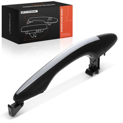 Rear Driver or Passenger Black & Chrome Exterior Door Handle