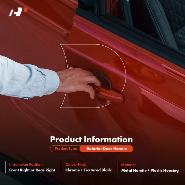 Upgraded Metal Front Passenger or Rear Passenger Exterior Door Handle for Ford F-150 Lincoln