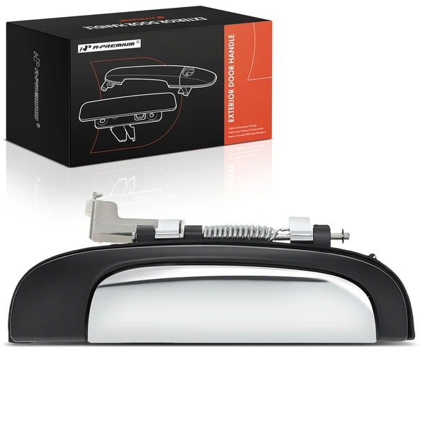 Rear Passenger Chrome & Primed Black Exterior Door Handle for Kia Rio Rio5 06-11