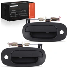 2 Pcs Front Black Exterior Handle