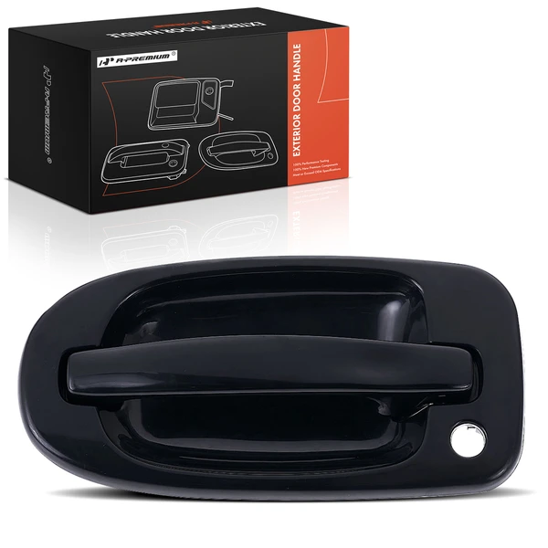 Front Driver Smooth Black Exterior Door Handle for 2006 Pontiac Montana