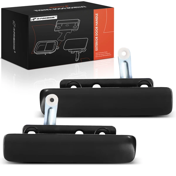 2 Pcs Front Driver & Passenger Black Exterior Door Handle for Ford E-150 E-350 Econoline Club Wagon