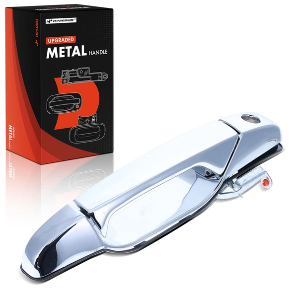 Front Passenger Upgraded Metal Exterior Door Handle with Keyhole for Chevrolet Silverado