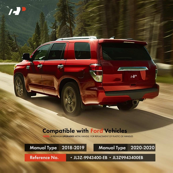 Rear Upgraded Metal Tailgate Black Handle with Keyhole for Ford F-150 2018-2020 Manual Type