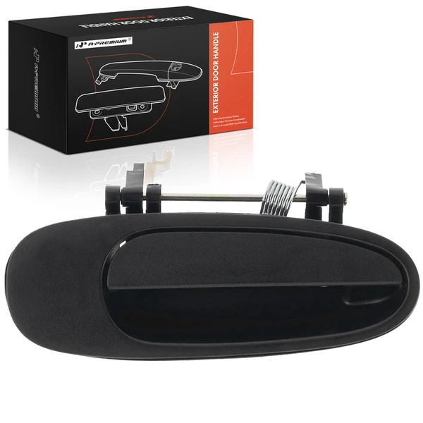 Rear Passenger Black Exterior Door Handle for 1993-1997 Geo Prizm