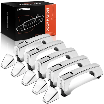 5 Pcs Front & Rear & Cargo Chrome Exterior Door Handle