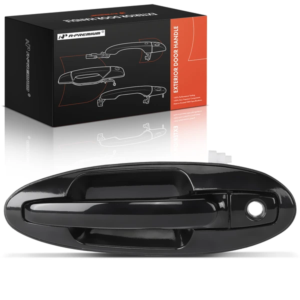 Front Driver Black Exterior Door Handle with Keyhole for Hyundai Sonata 02-05