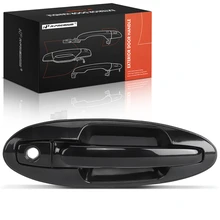 Front Passenger Black Exterior Door Handle with Keyhole