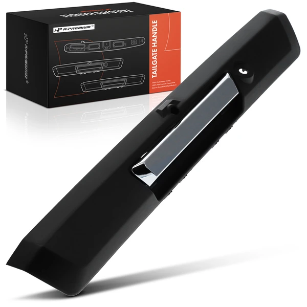 Chrome Lever & Texture Black Housing Tailgate Handle for 2020 Ford F-600 Super Duty