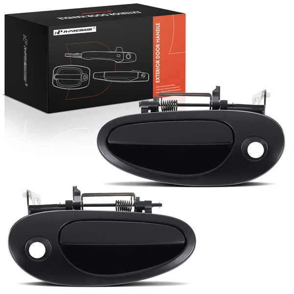 2 Pcs Front Black Exterior Handle with keyhole for Chrysler Concorde