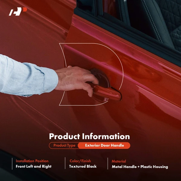 2 Pcs Upgraded Metal Front Exterior Door Handle with Keyhole for Ford F-150 2004-2014