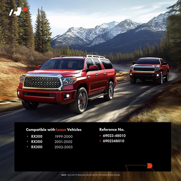 Tailgate Back Textured Black Tailgate Handle for Lexus RX300 1999-2003