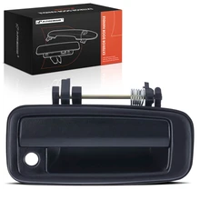 Front Passenger Black Exterior Door Handle with Keyhole for Toyota Corolla 88-92