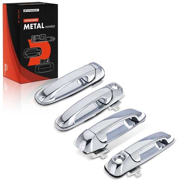4 Pcs Front & Rear Exterior Door Handle for Dodge Mitsubishi Ram Ugraded Metal