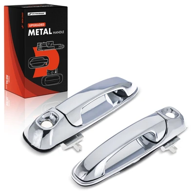 2 Pcs Front Upgraded Metal Exterior Door Handle with Keyhole