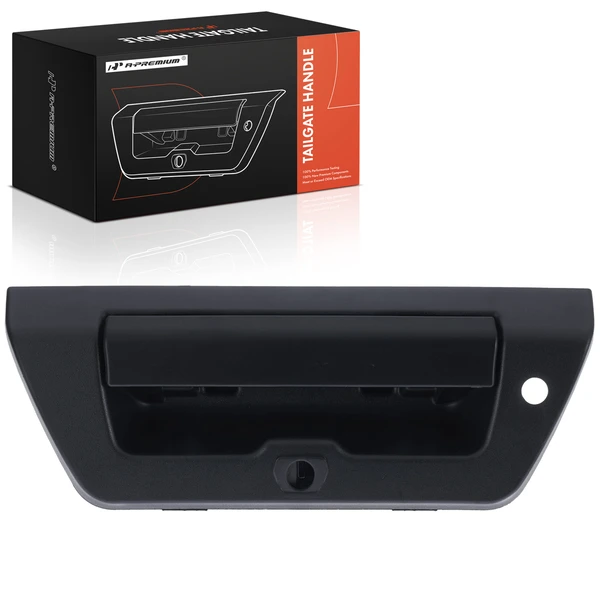 Textured Black Rear Tailgate Handle with Bezel for Ford F-150 2015-2018