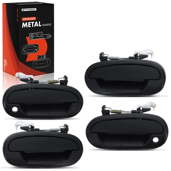 4 Pcs Front & Rear Upgraded Metal Exterior Door Handle for Ford F-150 Crew Cab Pickup