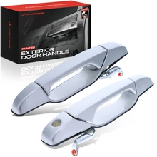 2 Pcs Front Painted WA926L Silver Birch Door Handle for 2007-2014 GMC Sierra 3500 HD