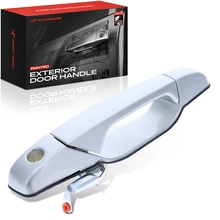 Front Driver Silver Birch Exterior Door Handle with Keyhole for 2007-2014 Chevrolet Silverado 3500 HD
