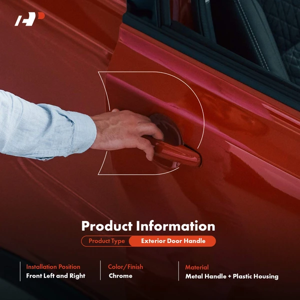 2 Pcs Front Chrome Exterior Door Handle for Toyota Tacoma 1995-2004