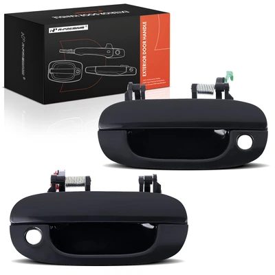 2 Pcs Front Black Exterior Door Handle